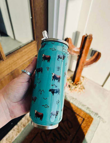 Cows and Brands (16oz. Can Cup)
