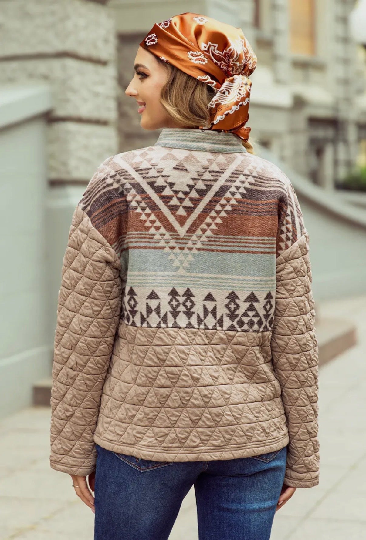 Quilted Patchwork Western Fashion Jacket