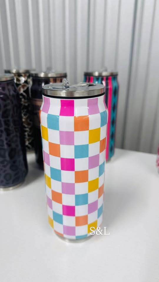 Color Checkers (16oz. Can Cup)