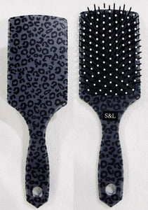 Black Cheetah Hair Brush