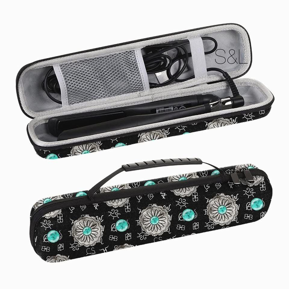 Silver & Turquoise Hot Tool Case