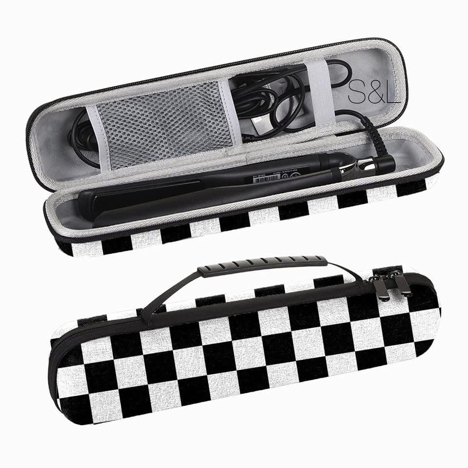 Black Check Hot Tool Case