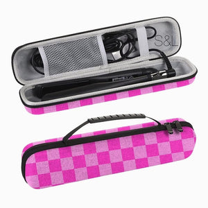 Pink Check Hot Tool Case