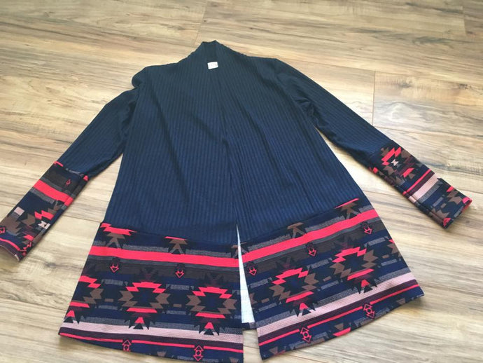 Navy Aztec Cardigan