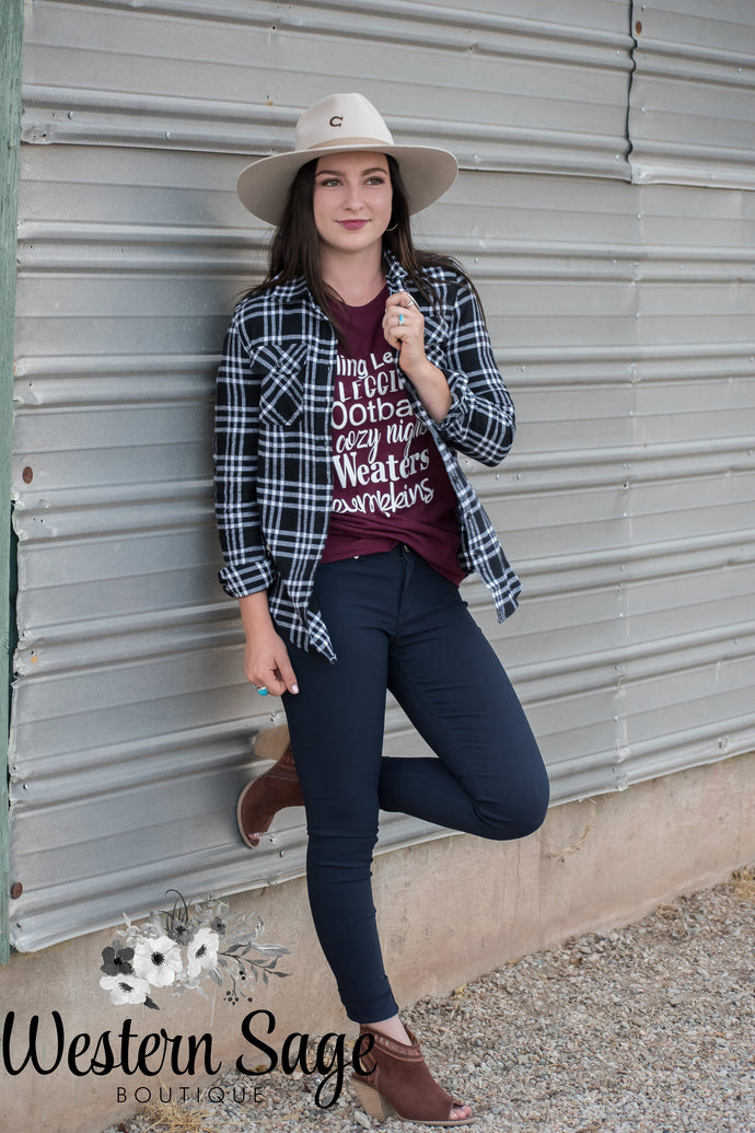 Black and White Flannel