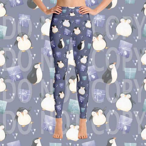 Purple Penguin Leggings