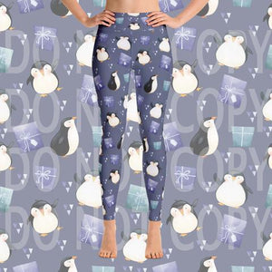 Purple Penguin Leggings