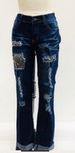 Silver Sequin Patch Boyfriend Jeans