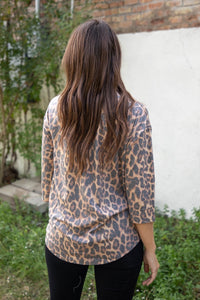 Vintage Leopard Tie Top