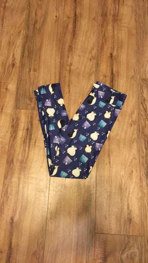 Purple Penguin Leggings