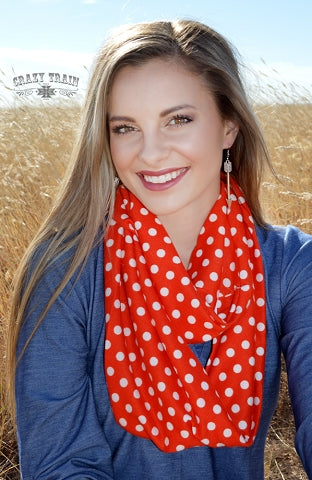 Red Polka Dot Scarf